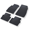 Alfombrillas de goma adecuadas para Opel Insignia I Liftback, Berlina, Sports Tourer (2008-2017) - alfombras para coche - negro - 4 unidades