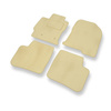 Alfombrillas de Velour adecuadas para Toyota Prius II Liftback (2002-2009) - alfombras para coche - Premium color beige