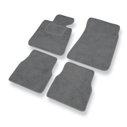 Alfombrillas de Velour adecuadas para BMW 3 M3 I E30 Coupé, Cabrio, Berlina, Touring (1985-1992) - alfombras para coche - Premium color gris