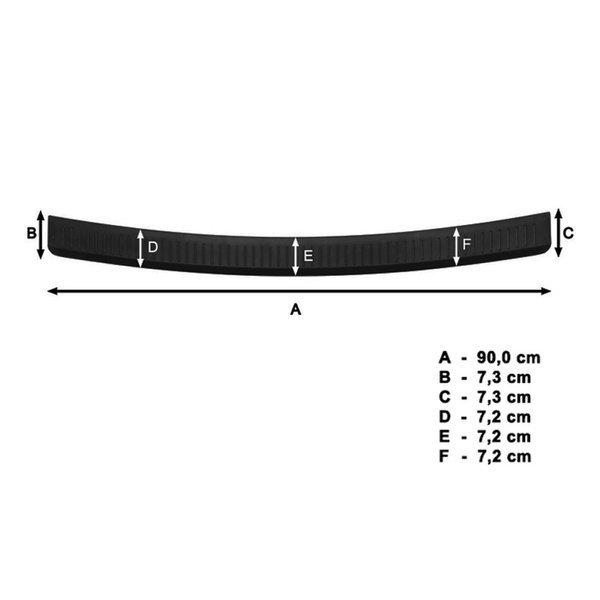 Protector negro en el parachoques trasero Hyundai i10 Hatchback (2013-2016)