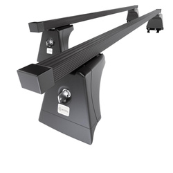 Portaequipajes de techo adecuadas para Opel Vectra C Berlina (2002-2008) - baca negra para coche - barras para techo de coche - puntos de montaje - acero