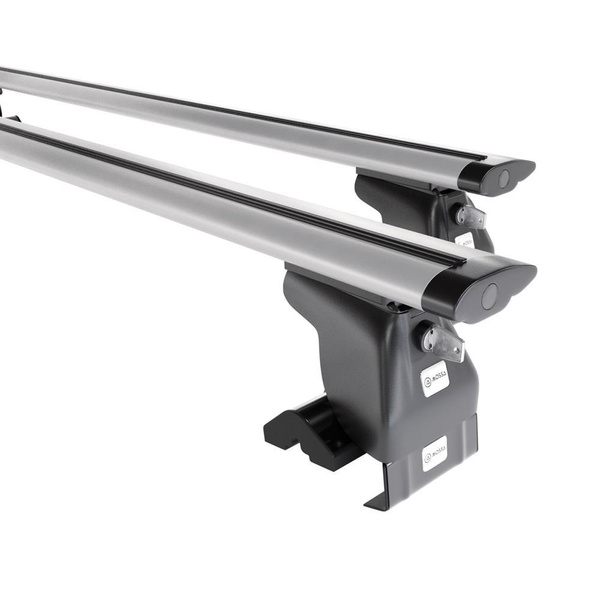 Portaequipajes de techo adecuadas para Toyota Corolla Verso mk II Monovolumen (2004-2007) - baca plata para coche - barras para techo de coche - sin puntos de montaje - aluminio