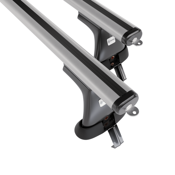 Portaequipajes de techo adecuadas para Nissan Note mk I Monovolumen (2005-2013) - baca plata para coche - barras para techo de coche - sin puntos de montaje - aluminio