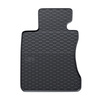 Alfombrillas de goma adecuadas para BMW 5 E60, E61 Berlina, Touring (2003-2010) - alfombras para coche - negro - 4 unidades