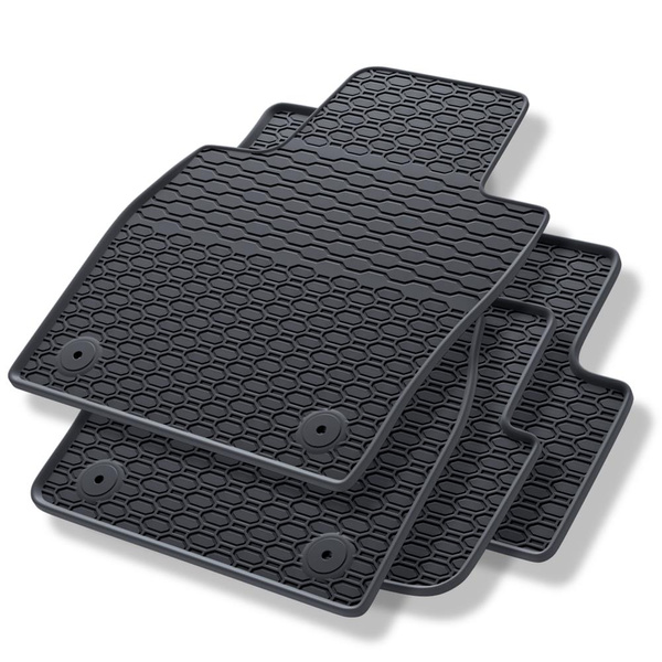 Alfombrillas de goma adecuadas para Audi A1 II (2018-2024) - alfombras para coche - negro