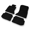Alfombrillas de Velour adecuadas para BMW 5 F10, F11 Berlina, Touring (2010-2013) - alfombras para coche - Premium color negro