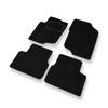 Alfombrillas de Velour adecuadas para Peugeot 207 Hatchback, Cabrio, SW (2006-2012) - alfombras para coche - Premium color negro