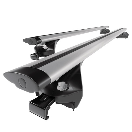 Portaequipajes de techo adecuadas para Jaguar F-Pace SUV (2016-....) - baca plata para coche - barras para techo de coche - railing integrado - aluminio