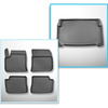 Conjunto de alfombrilla para maletero y alfombrillas para el interior del coche TPE para: Opel Mokka-e SUV (02.2021-....) - maletero inferior; bajo/sin suelo móvil de maletero