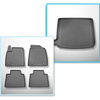 Conjunto de alfombrilla para maletero y alfombrillas para el interior del coche TPE para: MG HS SUV (03.2023-06.2024) - maletero superior; para maletero doble; no adecuado para versión EHS Plug-in híbrida