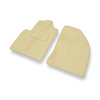 Alfombrillas de Velour adecuadas para Ford Fiesta V Hatchback, Furgoneta (2002-2008) - alfombras para coche - Premium color beige