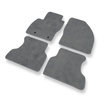 Alfombrillas de Velour adecuadas para Ford Focus II Hatchback, Familiar, Berlina (2005-2010) - alfombras para coche - Premium color gris