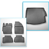 Conjunto de alfombrilla para maletero y alfombrillas para el interior del coche TPE para: Toyota Corolla Cross 2.0 Hybrid Dynamic Force SUV (11.2022-....) - maletero superior; suelo móvil en la posición superior