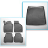 Conjunto de alfombrilla para maletero y alfombrillas para el interior del coche TPE PREMIUM para: Volkswagen Passat CC Coupé (06.2008-11.2016)