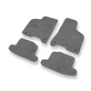 Alfombrillas de Velour adecuadas para Seat Arosa I, II Hatchback (1997-2004) - alfombras para coche - Premium color gris