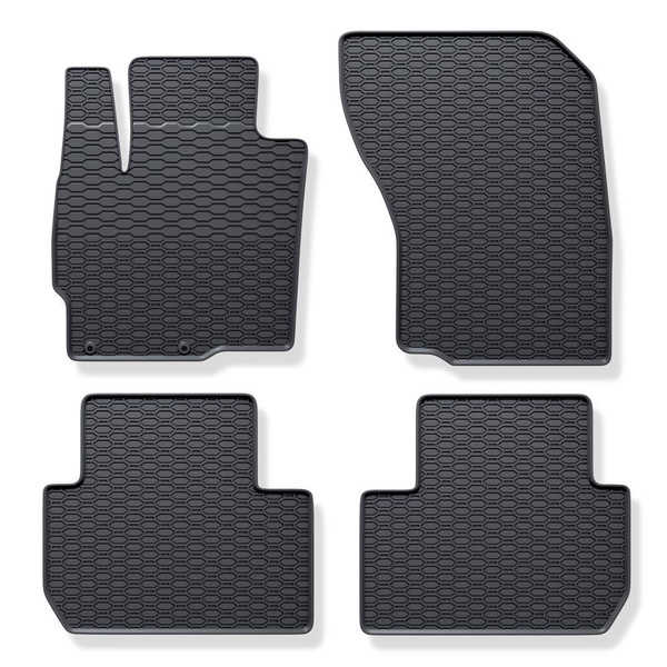 Alfombrillas de goma adecuadas para Peugeot 4007 SUV (2007-2012) - alfombras para coche - negro - 4 unidades