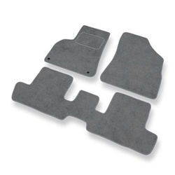 Alfombrillas de Velour adecuadas para Peugeot 3008 I SUV (2009-2016) - alfombras para coche - Premium color gris