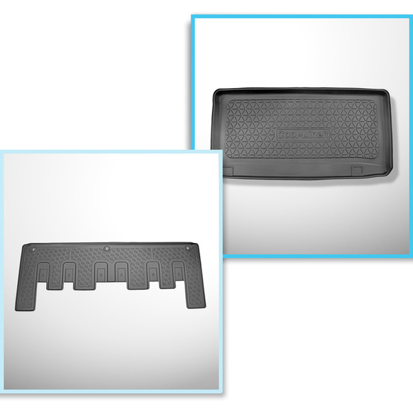 Conjunto de alfombrilla para maletero y alfombrillas para el interior del coche TPE para: Ford Tourneo Custom Furgonetaeta (02.2018-06.2023)