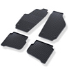 Alfombrillas de goma adecuadas para Volkswagen Polo IV Hatchback (2001-2009) - alfombras para coche - negro - 4 unidades