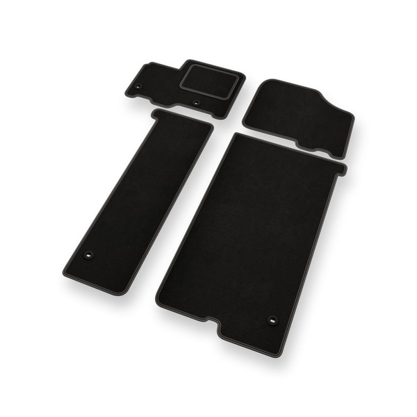 Alfombrillas de Velour adecuadas para Toyota Sienna Furgoneta (2010-2017) 7-plazas - alfombras para coche - Premium color negro