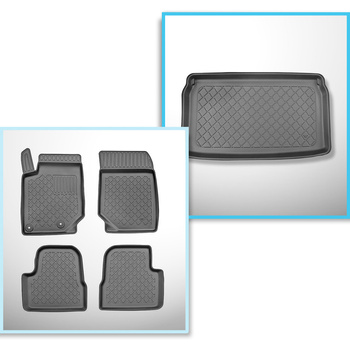Conjunto de alfombrilla para maletero y alfombrillas para el interior del coche 