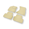 Alfombrillas de Velour adecuadas para Seat Exeo Berlina (2008-2013) - alfombras para coche - Premium color beige