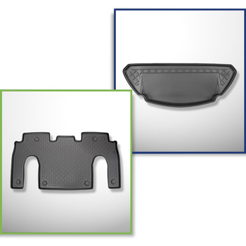 Conjunto de alfombrilla para maletero y alfombrillas para el interior del coche 