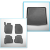Conjunto de alfombrilla para maletero y alfombrillas para el interior del coche TPE para: Skoda Fabia III NJ Familiar (01.2015-2023) - maletero superior (con suelo multifuncional)