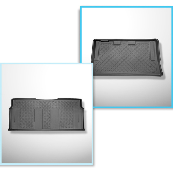 Conjunto de alfombrilla para maletero y alfombrillas para el interior del coche TPE para: Mercedes-Benz Classe V W447 Furgonetaeta (06.2014-....) - versión larga (distancia entre ejes 3.200 mm, longitud del coche 5.140 mm); tras la tercera fila de asiento