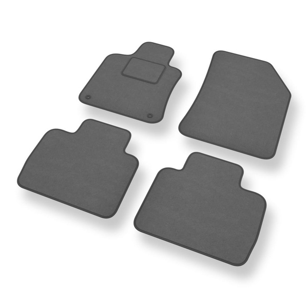 Alfombrillas de Velour adecuadas para Peugeot 508 II Berlina, SW (2018-....) - alfombras para coche - Premium color gris