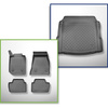 Conjunto de alfombrilla para maletero y alfombrillas para el interior del coche TPE para: BMW 2 G42, G87 Coupé (01.2022-....)
