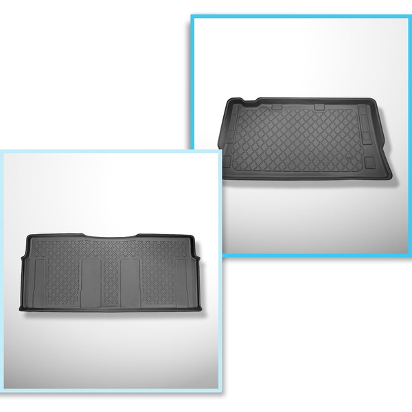 Conjunto de alfombrilla para maletero y alfombrillas para el interior del coche TPE para: Mercedes-Benz Vito W447 Tourer (10.2014-....) - tras la tercera fila de asientos; versión larga (distancia entre ejes 3.200 mm, longitud del coche 5.140 mm); segunda