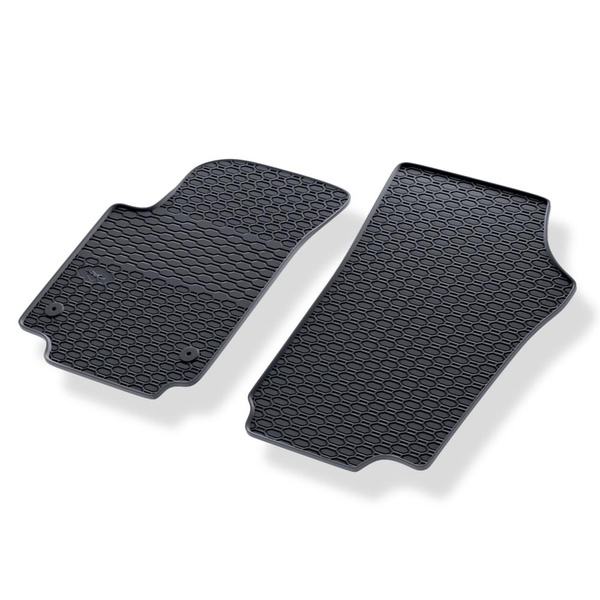 Alfombrillas de goma adecuadas para Seat Mii Hatchback (2011-2019) - alfombras para coche - negro - 2 unidades