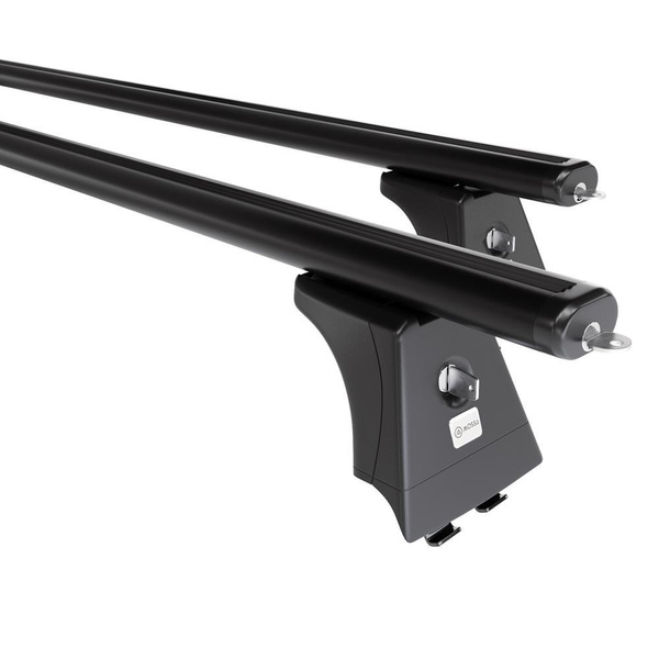 Portaequipajes de techo adecuadas para Renault Scenic mk II Monovolumen (2003-2008) - baca negra para coche - barras para techo de coche - puntos de montaje - aluminio