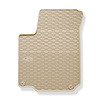 Alfombrillas de goma adecuadas para Skoda Octavia I Familiar, Liftback (1996-2010) - alfombras para coche - beige - 4 unidades