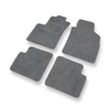Alfombrillas de Velour adecuadas para Lancia Ypsilon IV Hatchback (2011-2024) - alfombras para coche - Premium color gris