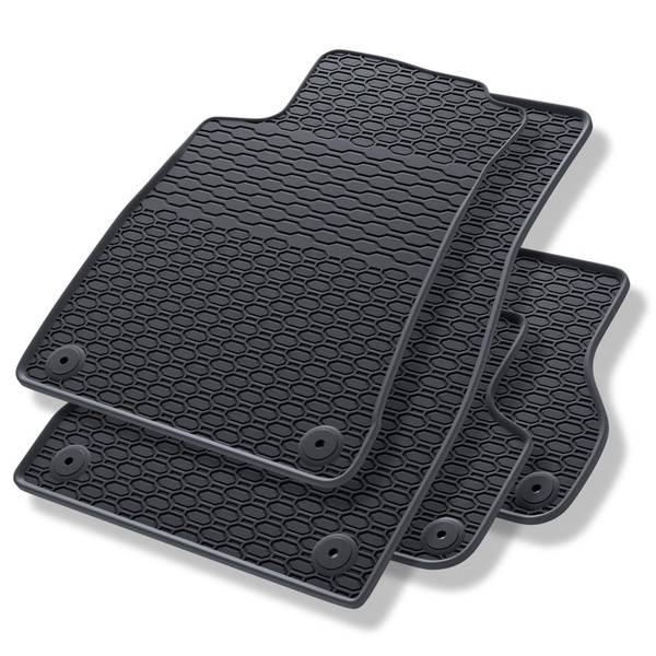 Alfombrillas de goma adecuadas para Audi A4 B9 (2015-2023) - alfombras para coche - negro