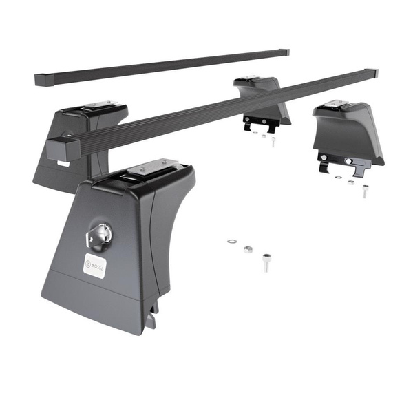 Portaequipajes de techo adecuadas para Opel Corsa E Hatchback (2015-2019) - baca negra para coche - barras para techo de coche - puntos de montaje - acero