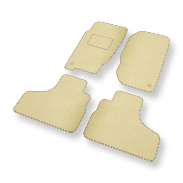 Alfombrillas de Velour adecuadas para Jeep Cherokee III SUV (2001-2007) - alfombras para coche - Premium color beige