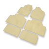 Alfombrillas de Velour adecuadas para Volkswagen Sharan I Furgoneta (1995-2000) - alfombras para coche - Premium color beige