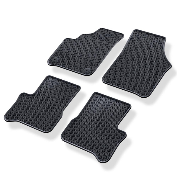 Alfombrillas de goma adecuadas para Skoda Citigo-e iV Hatchback (2019-2020) - alfombras para coche - negro - 4 unidades