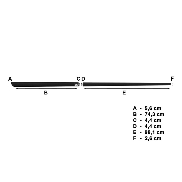 Protectores laterales negros para el coche Skoda Octavia IV Hatchback, Familiar (2019-....)
