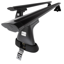 Portaequipajes de techo adecuadas para Renault Logan Berlina (2004-2013) - baca negra para coche - barras para techo de coche - sin puntos de montaje - aluminio