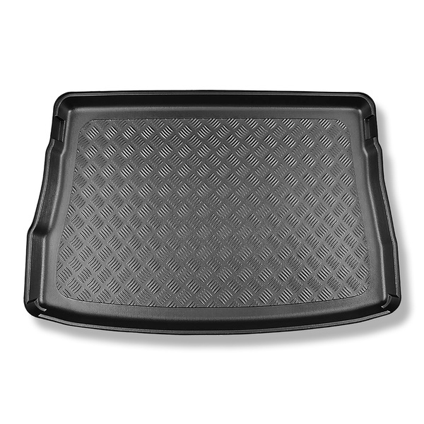 Alfombra para maletero adecuada para Volkswagen Golf VIII Hatchback (12.2019-....) - Protector maletero - Alfombrilla maletero antideslizante - parte superior del maletero; base móvil en la posición más alta; con la rueda de repuesto completa / con la rue