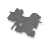 Alfombrillas de Velour adecuadas para Renault Trafic II Furgoneta (2001-2014) 1+1 - alfombras para coche - Premium color gris