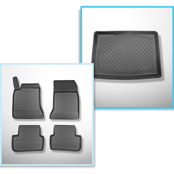 Conjunto de alfombrilla para maletero y alfombrillas para el interior del coche 