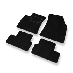 Alfombrillas de Velour adecuadas para Renault Megane IV GrandCoupé, Sport Tourer, Hatchback (2016-....) - alfombras para coche - Premium color negro