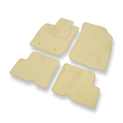 Alfombrillas de Velour adecuadas para Dacia Duster I SUV (2010-2017) - alfombras para coche - Premium color beige