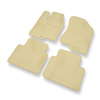 Alfombrillas de Velour adecuadas para Hyundai Sonata IV Berlina (2005-2009) - alfombras para coche - Premium color beige