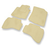 Alfombrillas de Velour adecuadas para Citroen C1 I Hatchback (2005-2014) - alfombras para coche - Premium color beige